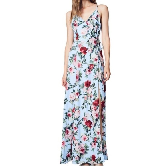 Fame and Partners Floral Wrap Maxi Dress - Picture 1 of 5